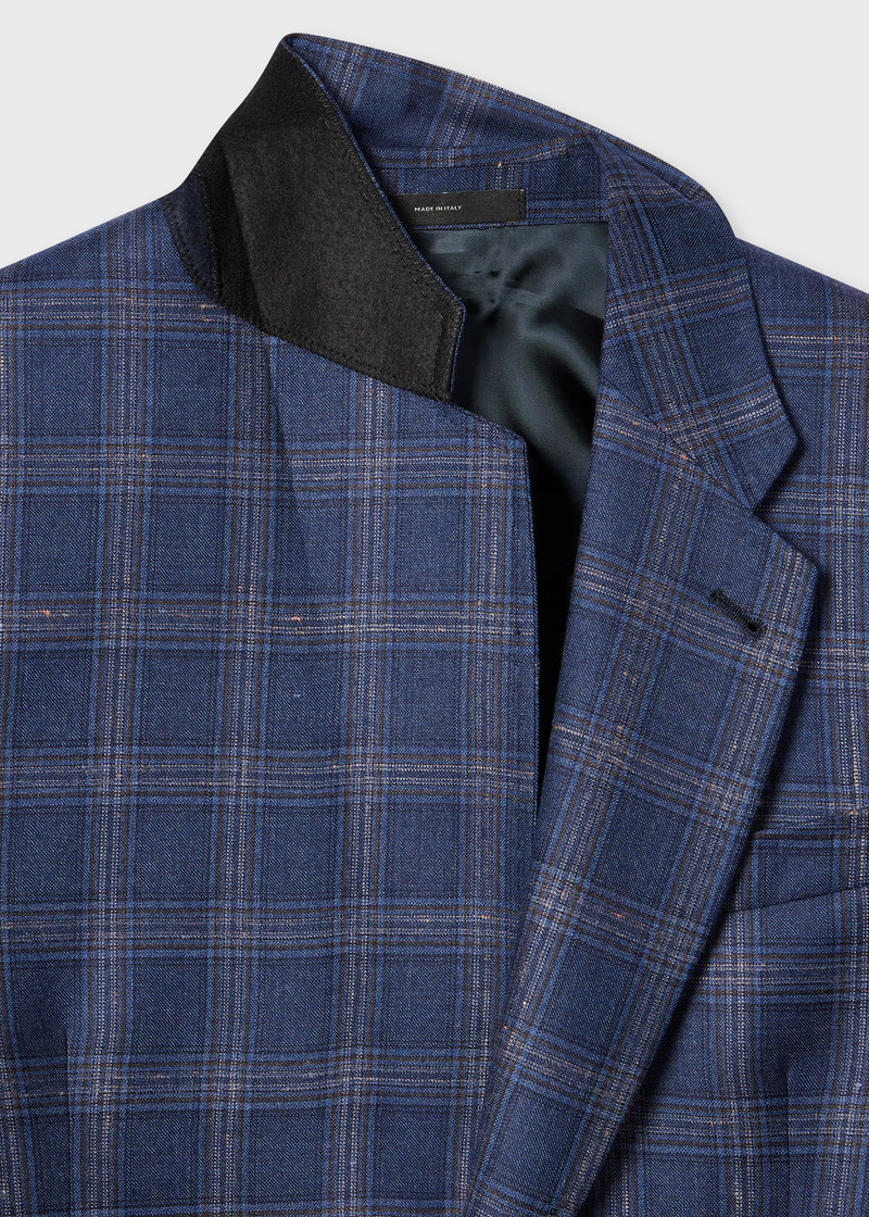 Paul Smith Blue Wool-Cashmere Check Buggy-Lined Blazer outlook