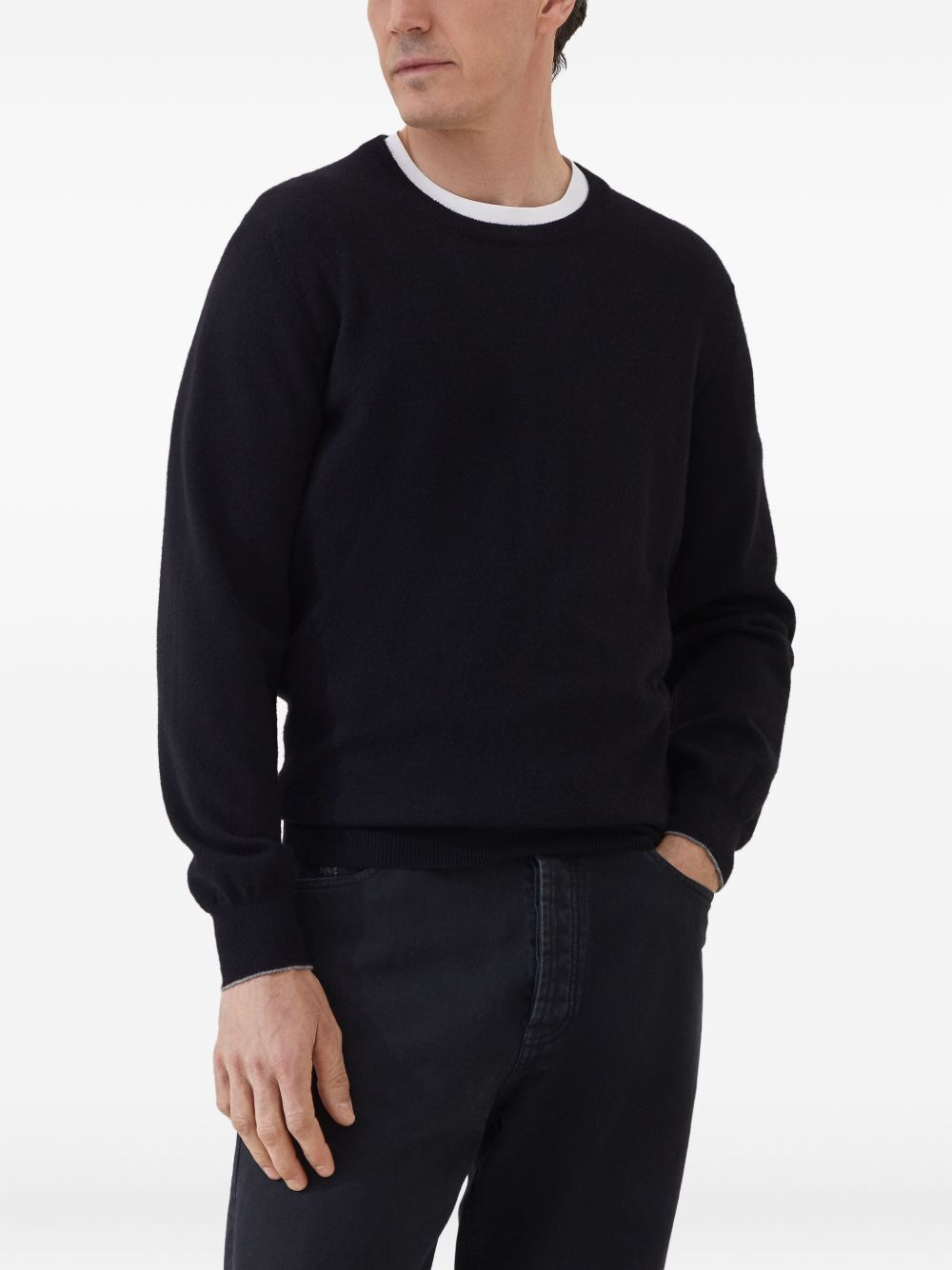 crew neck cashmere jumper - 3