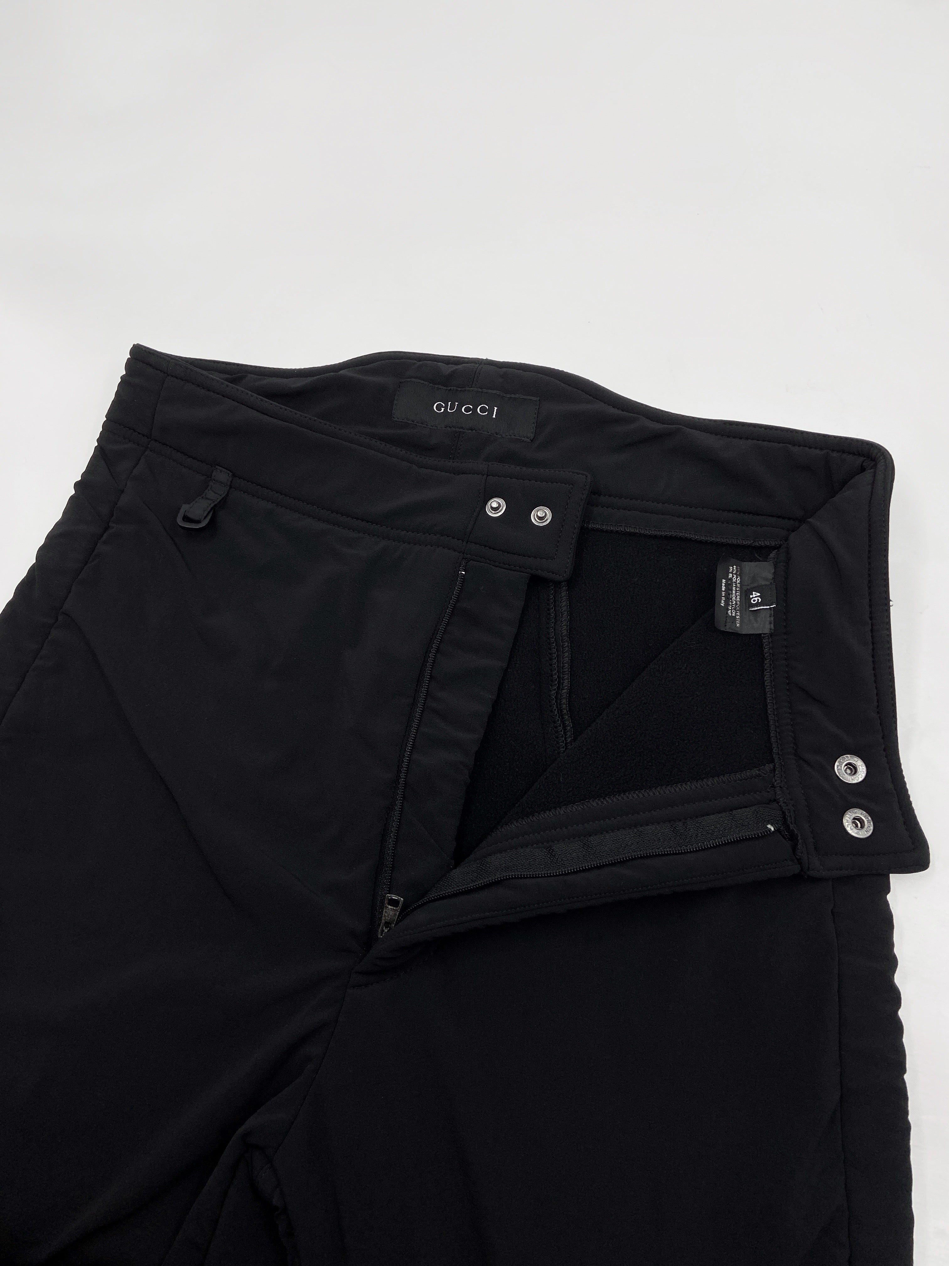 Gucci Fall 1999 Tom Ford Men’s Black Padded Ski Pants 46 - 8