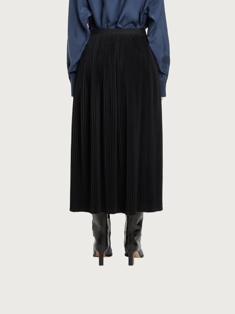 PLEATED WOOL SKIRT - 3
