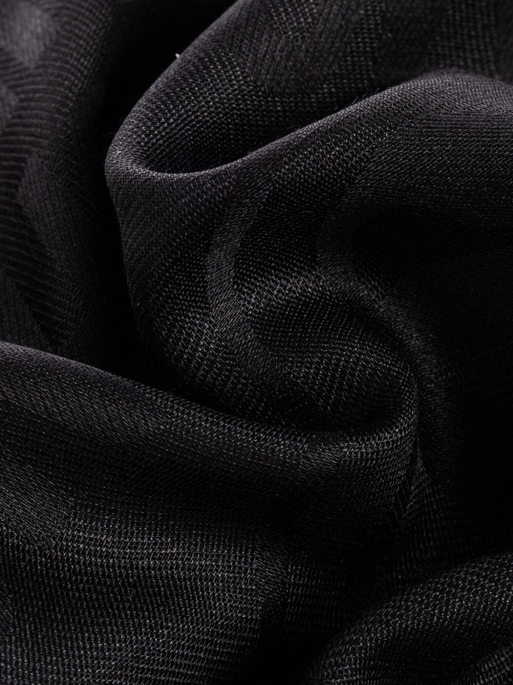 logo-jacquard fringed scarf - 2