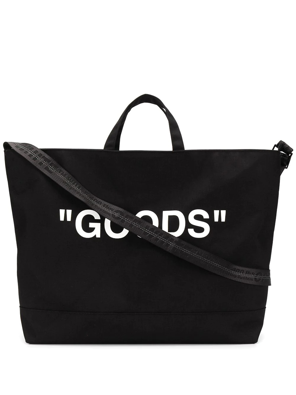 large lettering logo print tote - 1