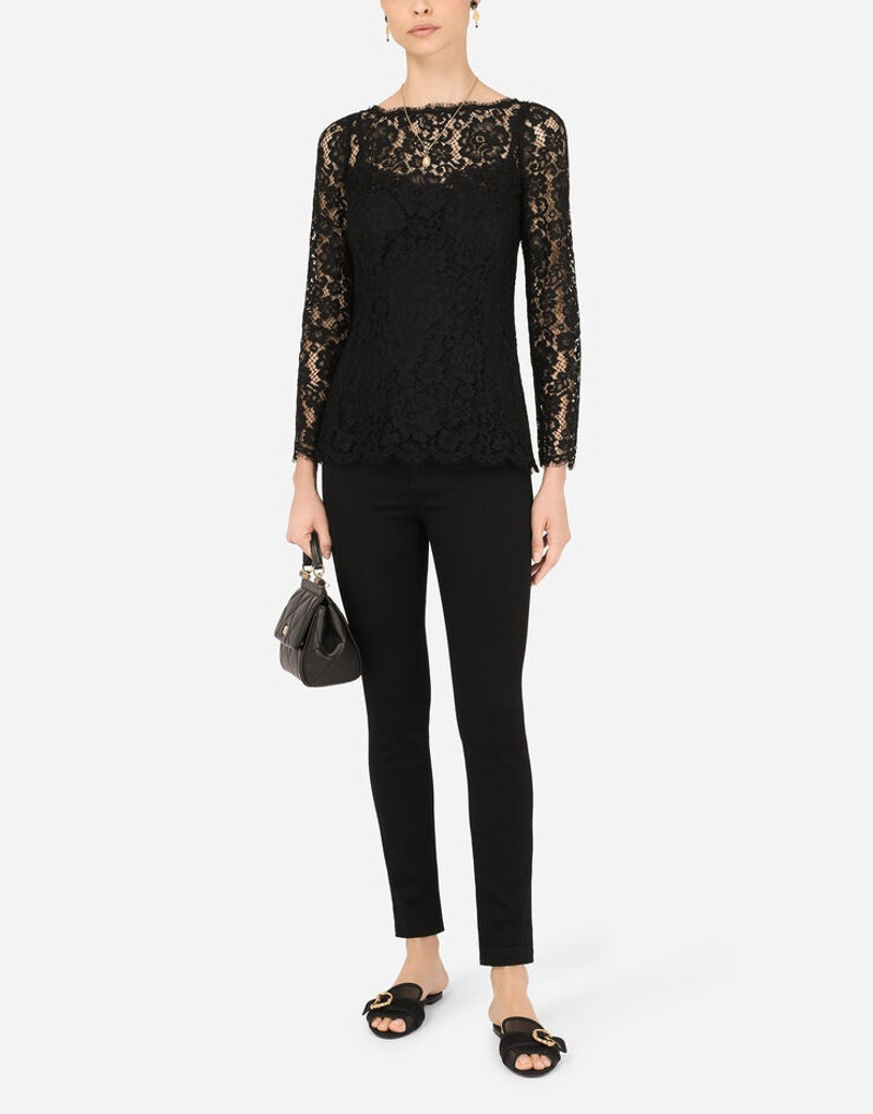 Long-sleeved cordonetto lace top 6