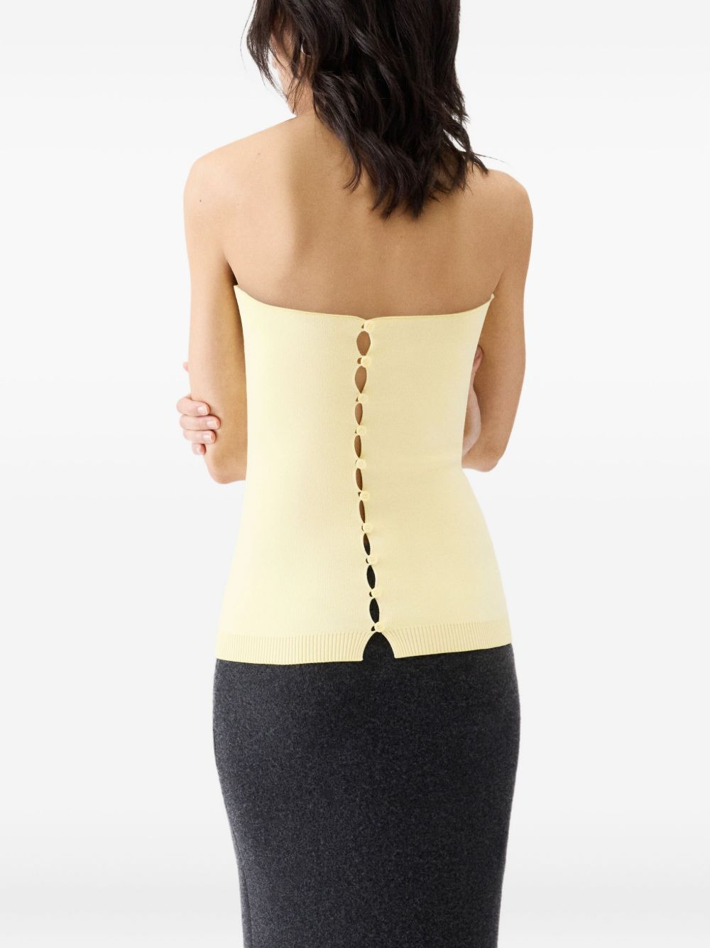 strapless knitted top - 4