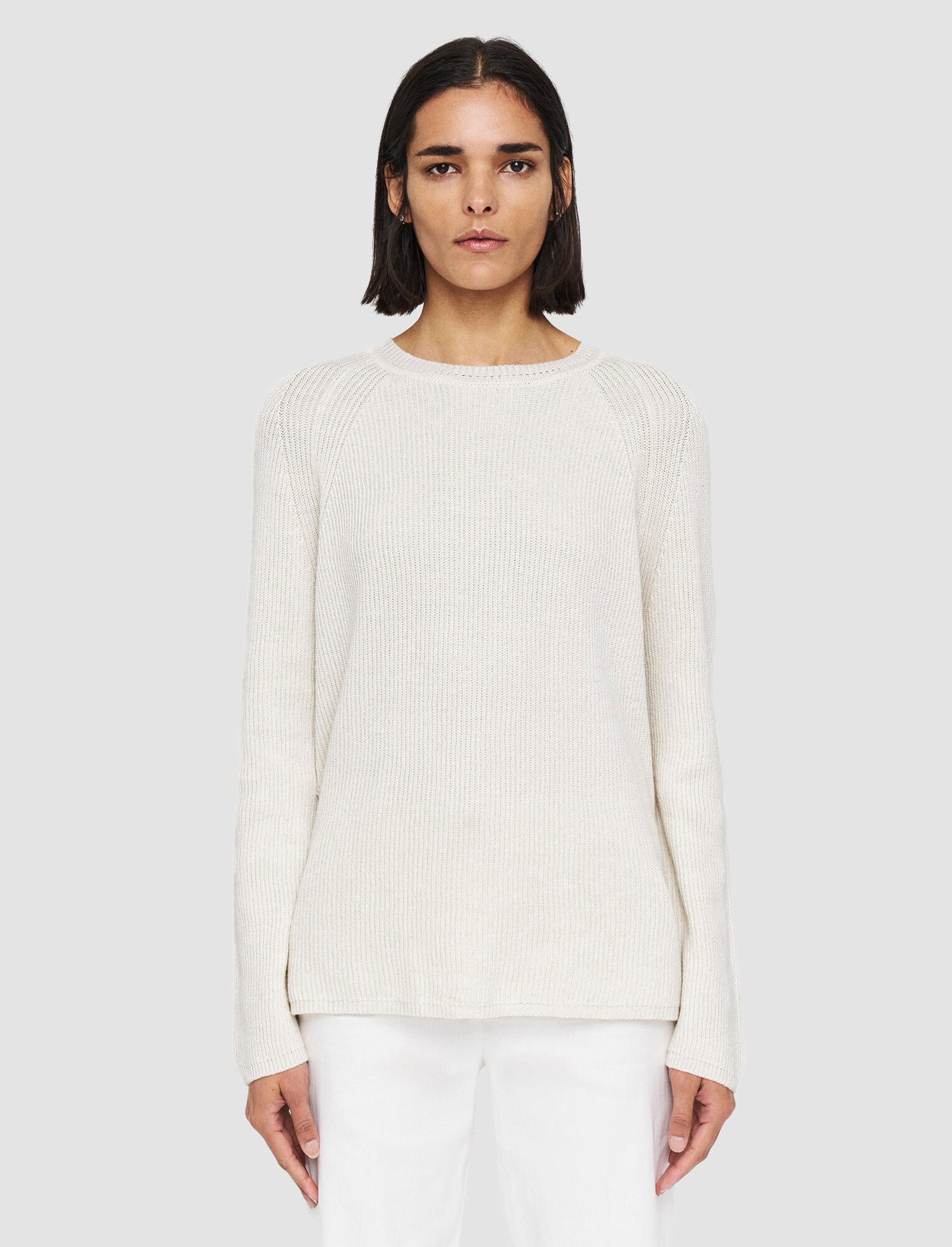 Linen Cotton Knitted Round Neck Jumper - 3