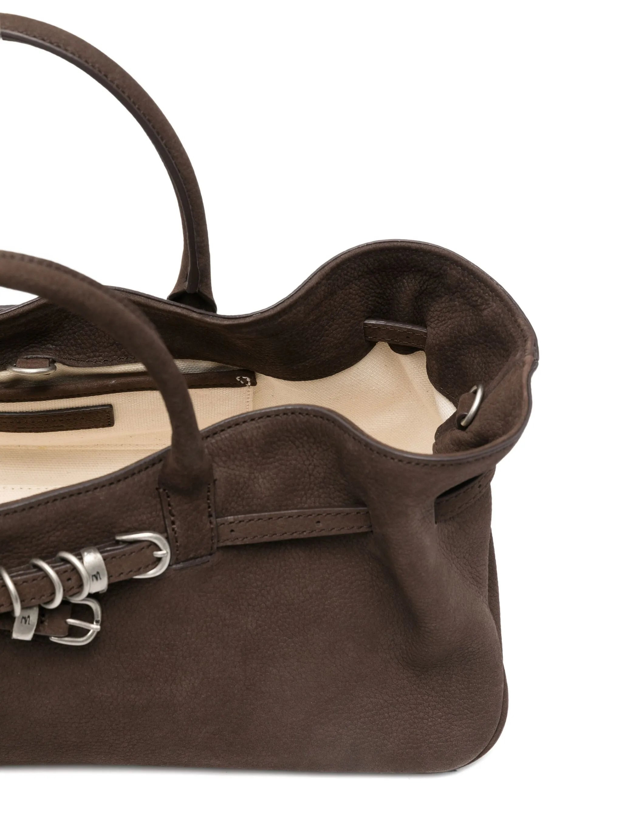 Margesherwood Grandma Used Buckle-fastening Calf-suede Tote Bag - 4