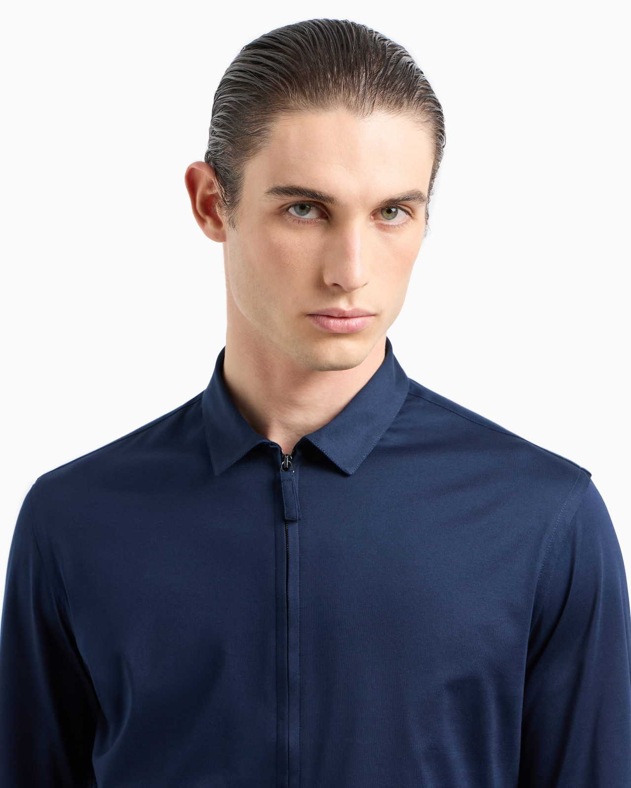 Cotton-jersey zipped shirt - 5