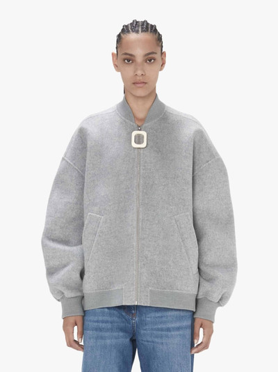 JW Anderson OVERSIZED WOOL BOMBER JACKET WITH LOGO PATCH outlook