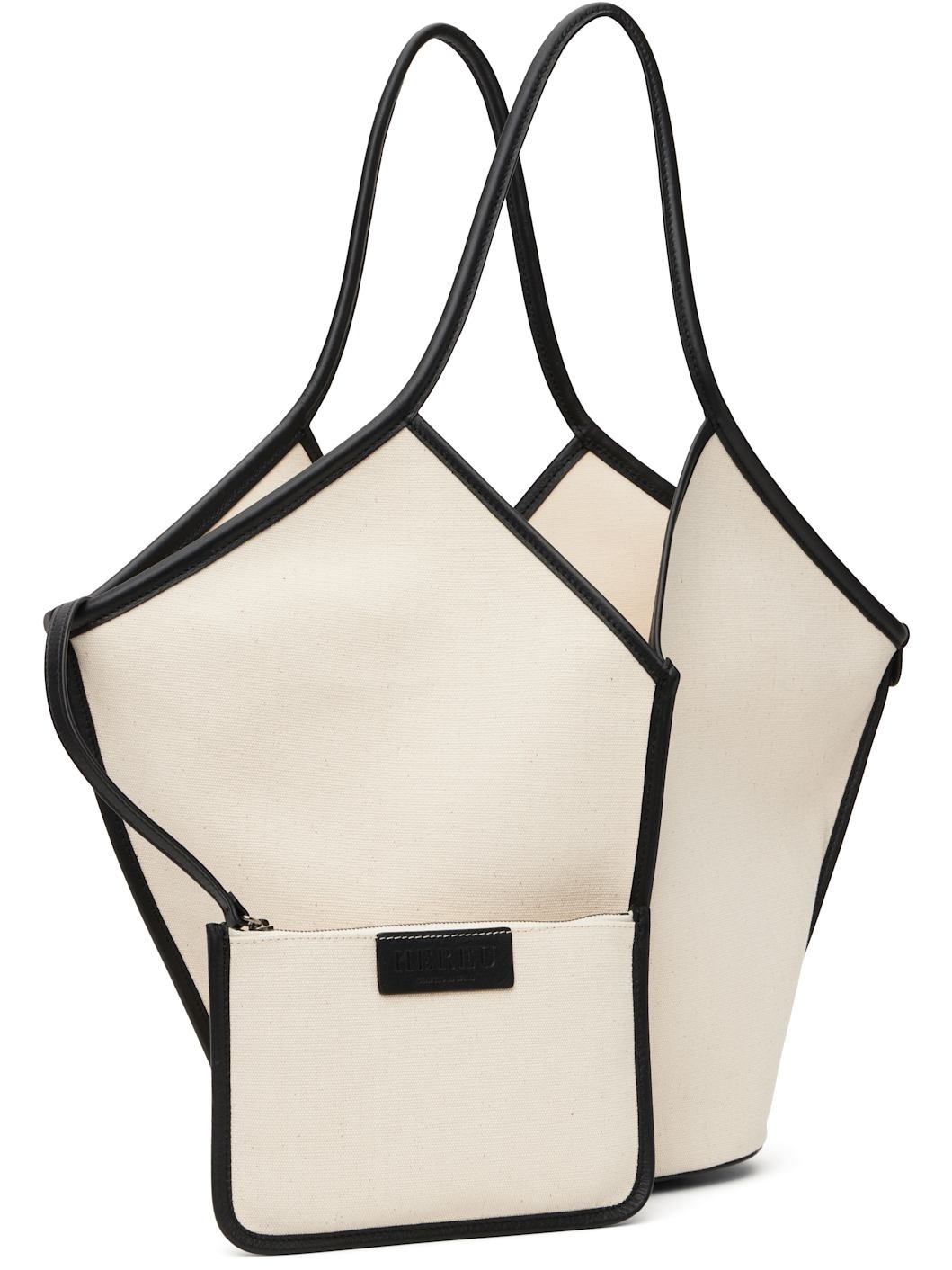 Beige & Black Calella Tote - 2