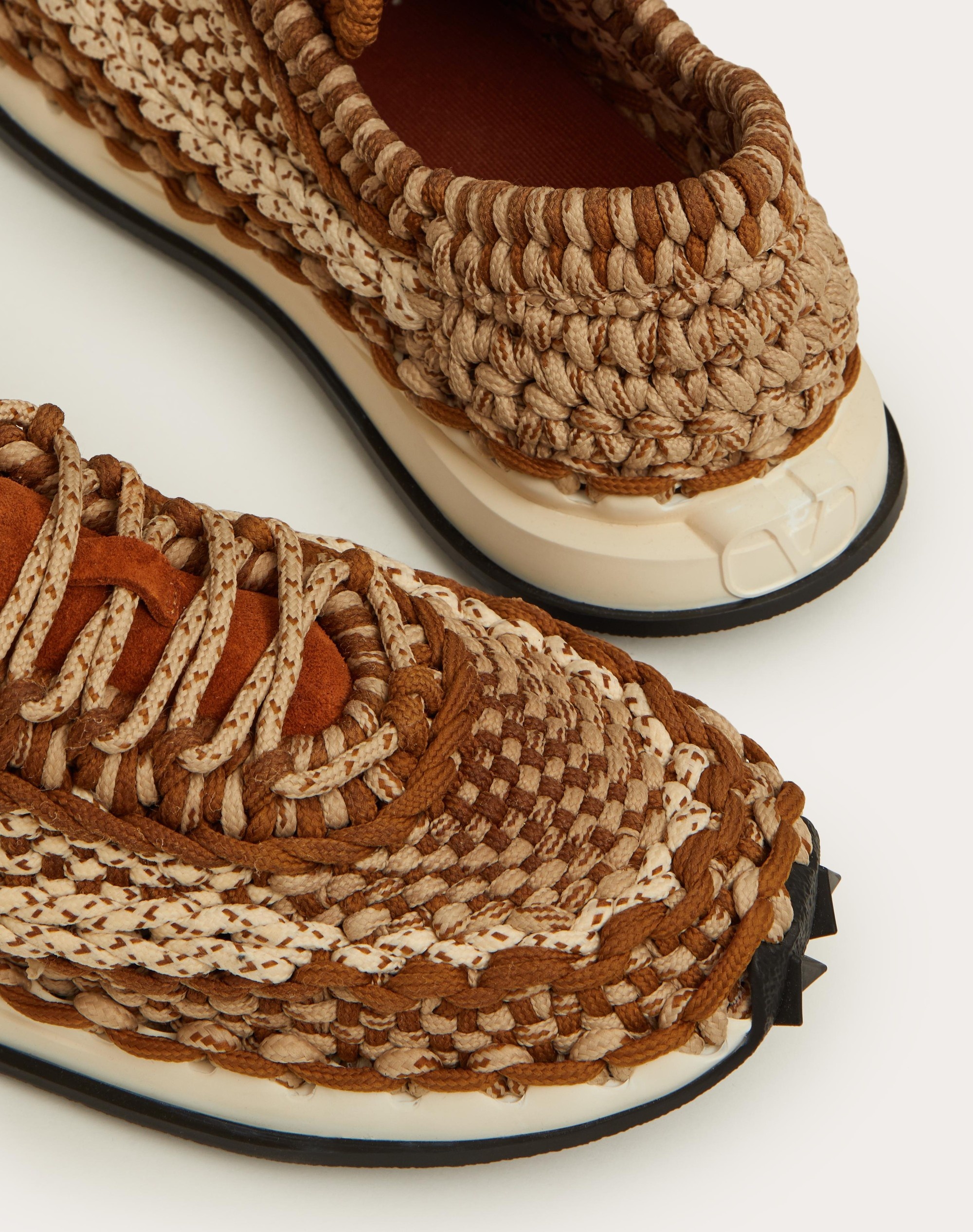 VALENTINO GARAVANI CROCHET SNEAKER IN FABRIC - 5