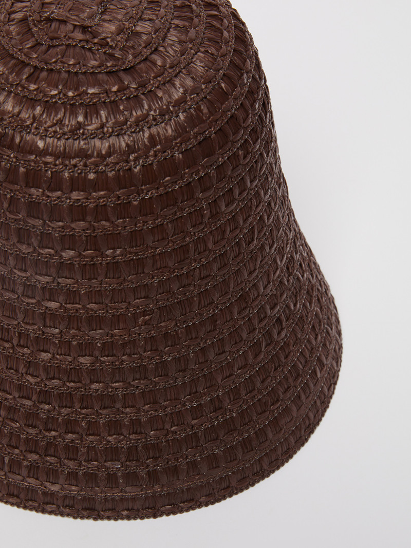 Max Mara WAINER Raffia-look cloche hat outlook