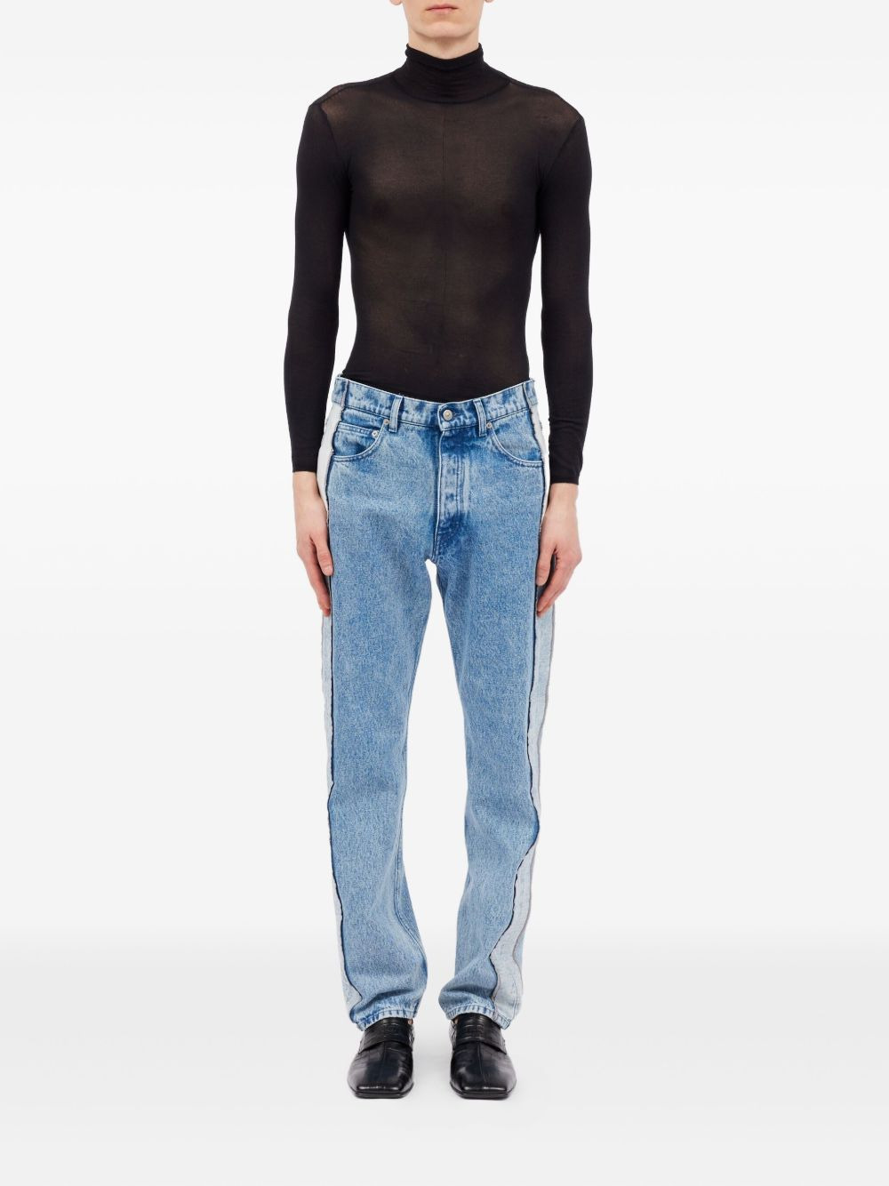 panelled regular jeans - 2
