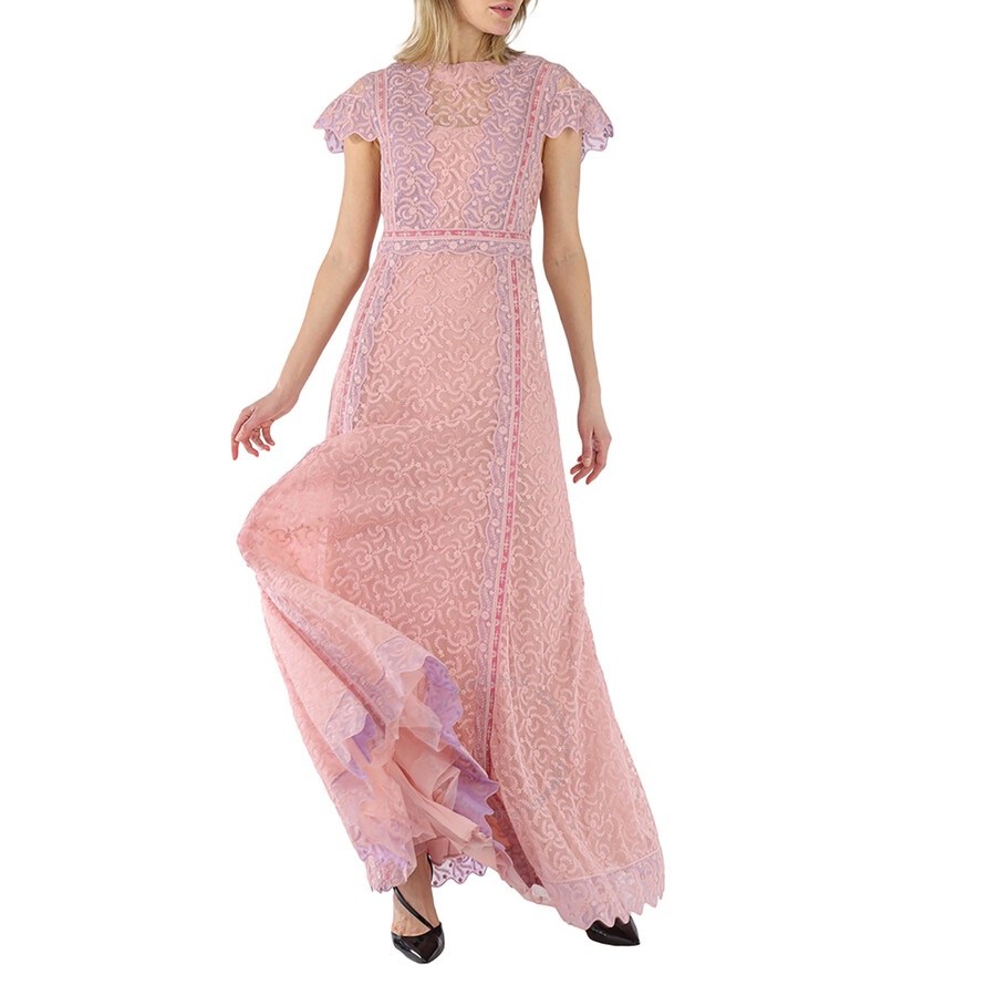 Burberry Embroidered Floral Lace Tulle Dress - 5
