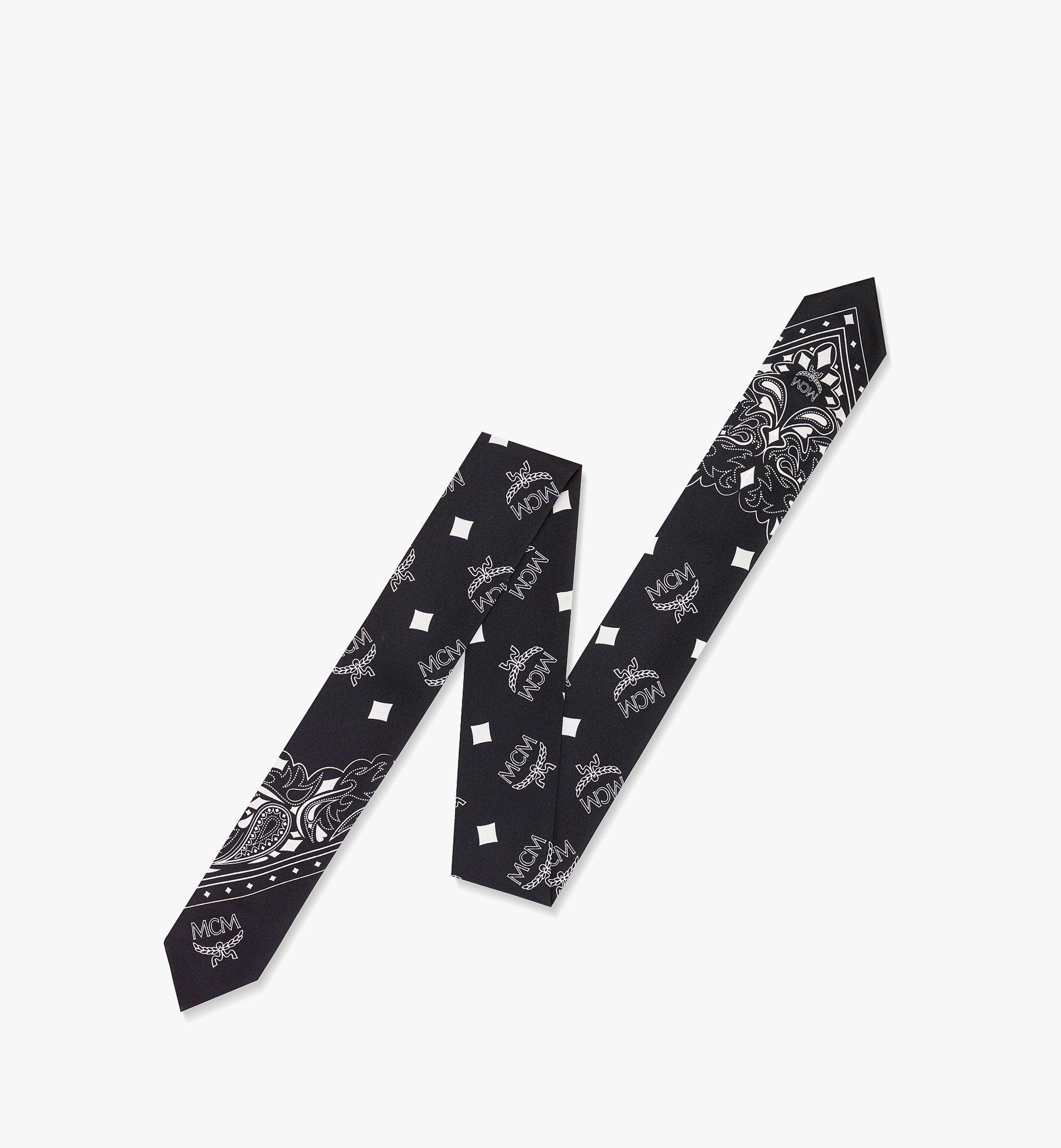 Bandana Monogram Print Petite Silk Scarf - 2