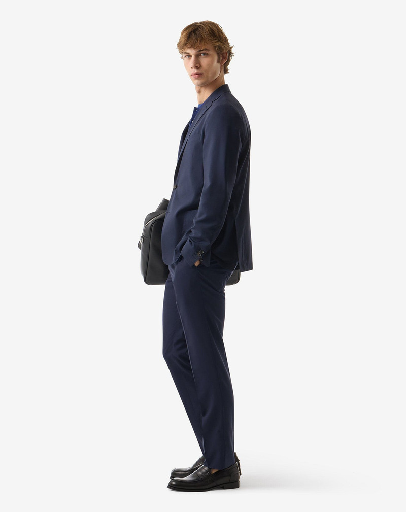CORNELIANI Unlined navy blue wool suit outlook