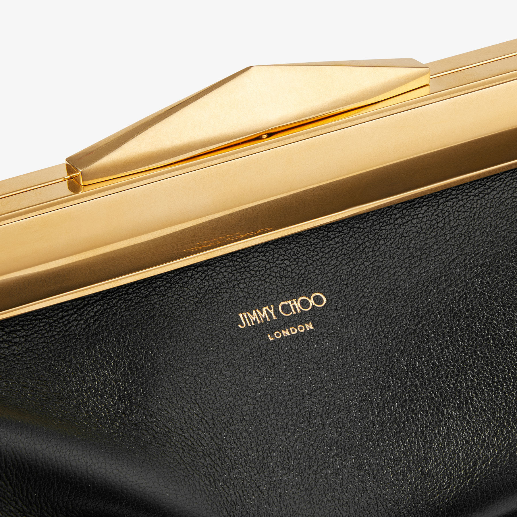 Diamond Frame Clutch/S
Black Leather Clutch Bag - 4