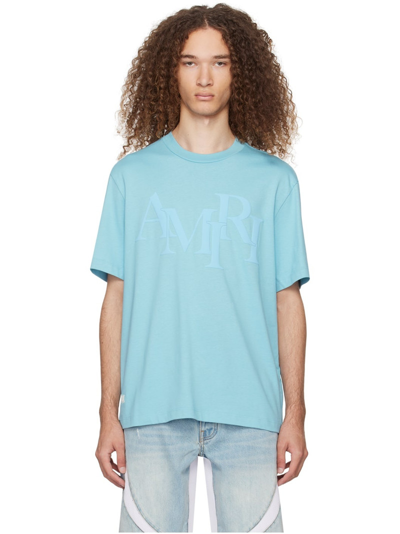 Blue Staggered T-Shirt - 1