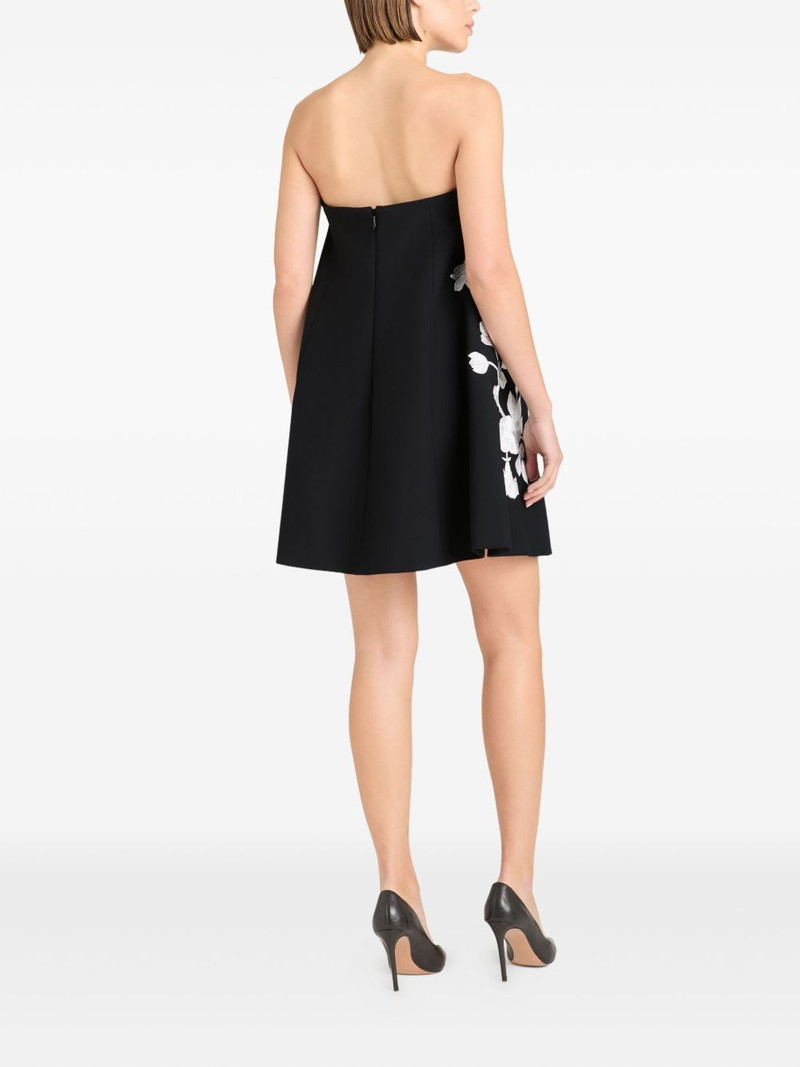 Irla floral-embroidered strapless dress 4