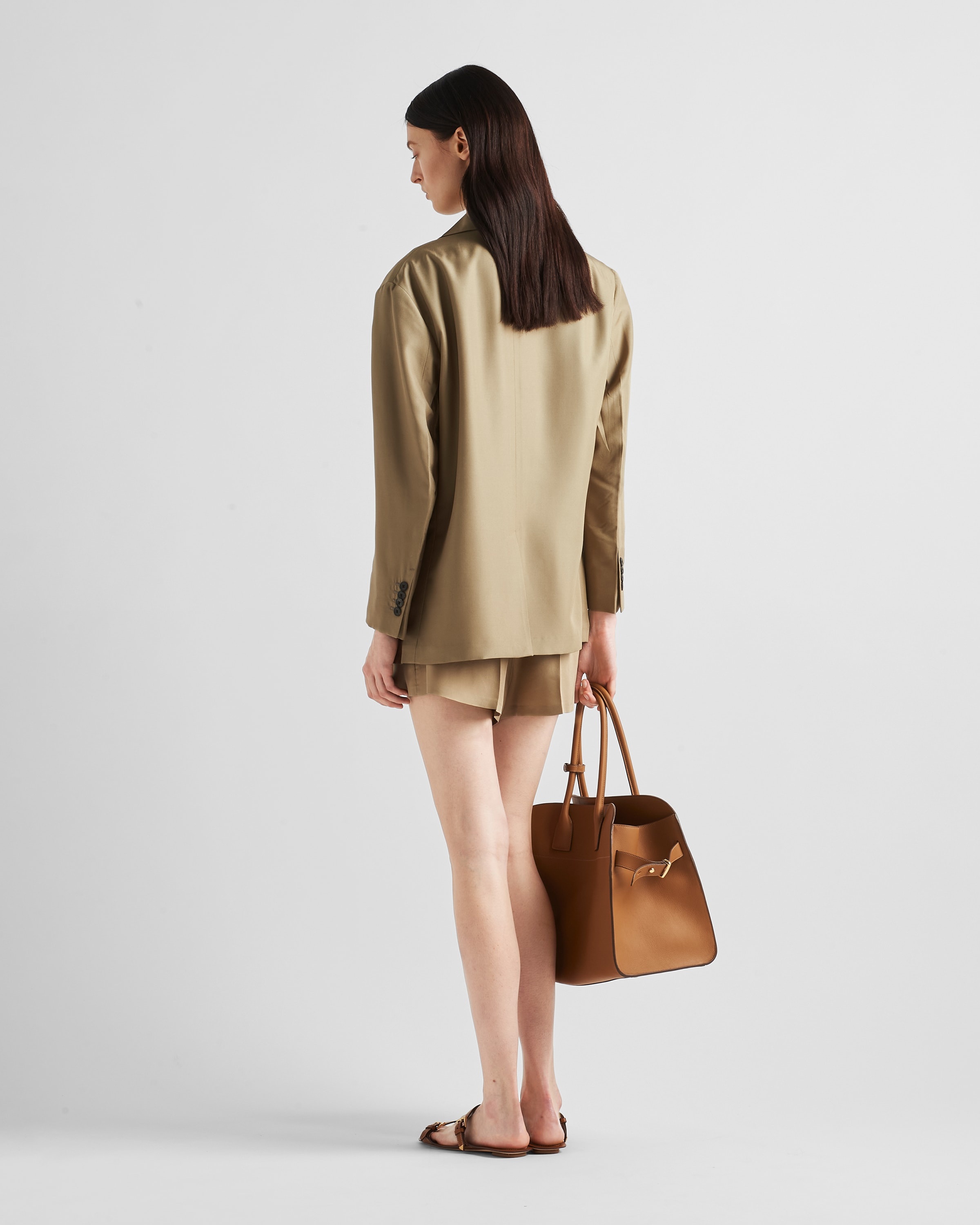 Single-breasted silk jacket - 5