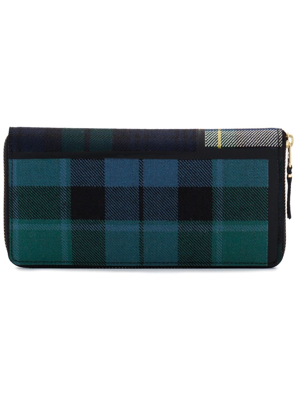 green large tartan print wallet - 1