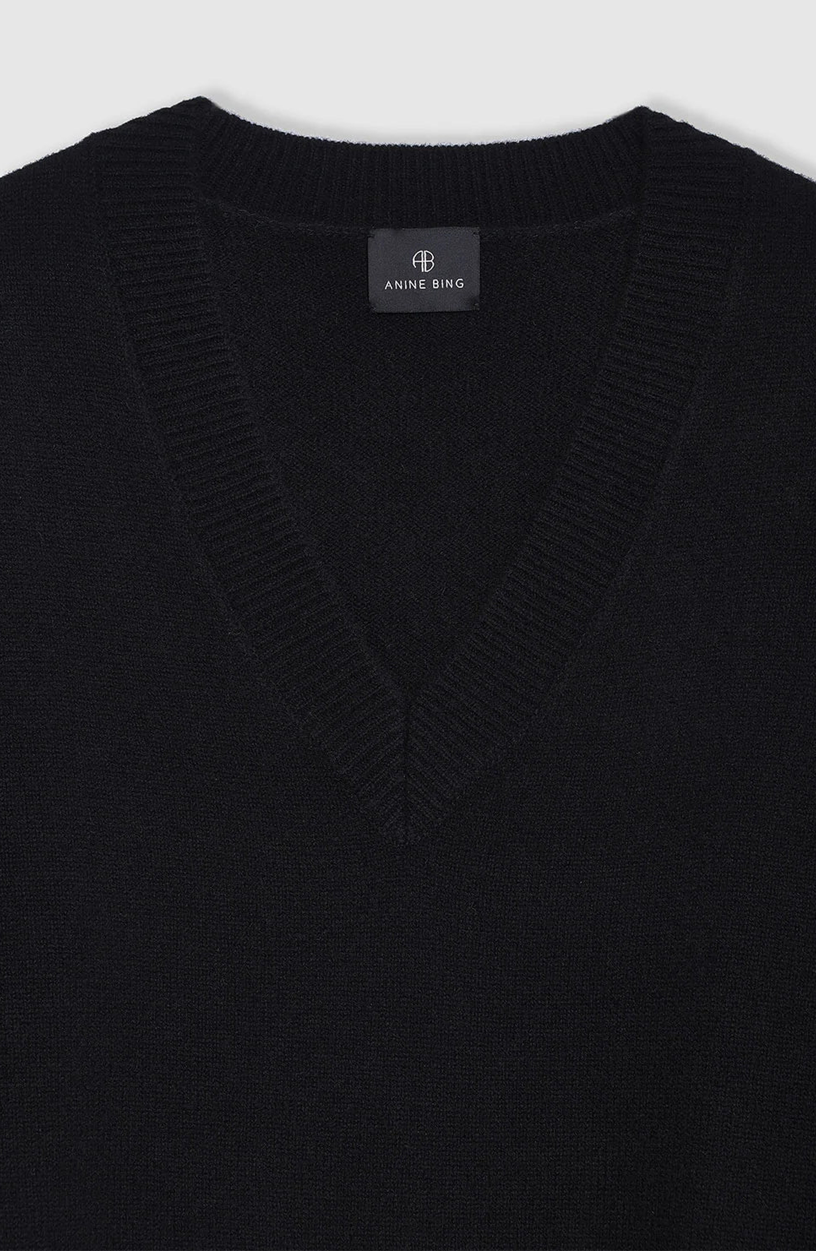 ANINE BING Lee Crew Sweater in Black at Nordstrom - 3