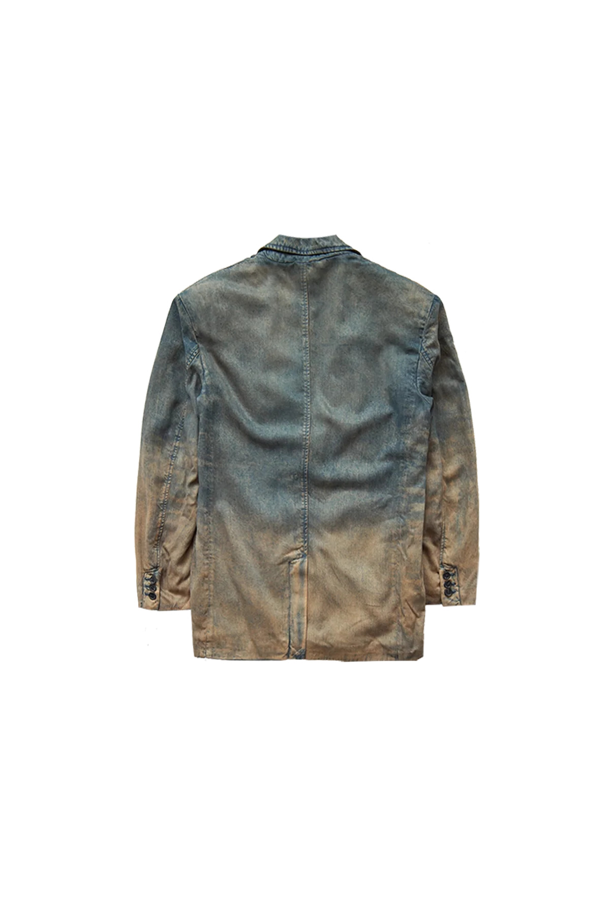 Diesel Oversized Dégradé Denim Blazer Blue - 2