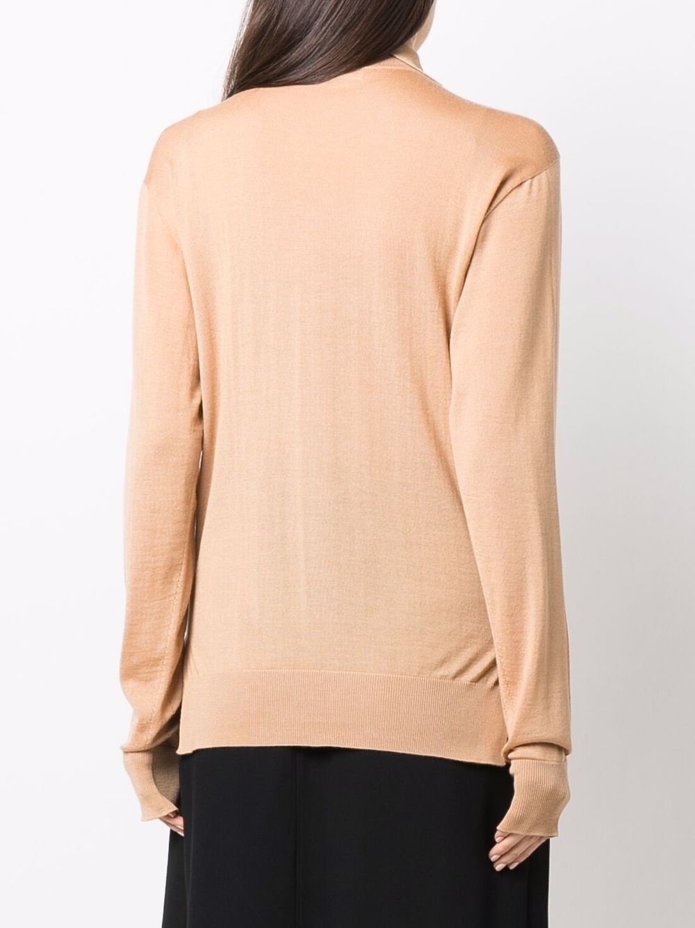 roll-neck fine-knit jumper - 4