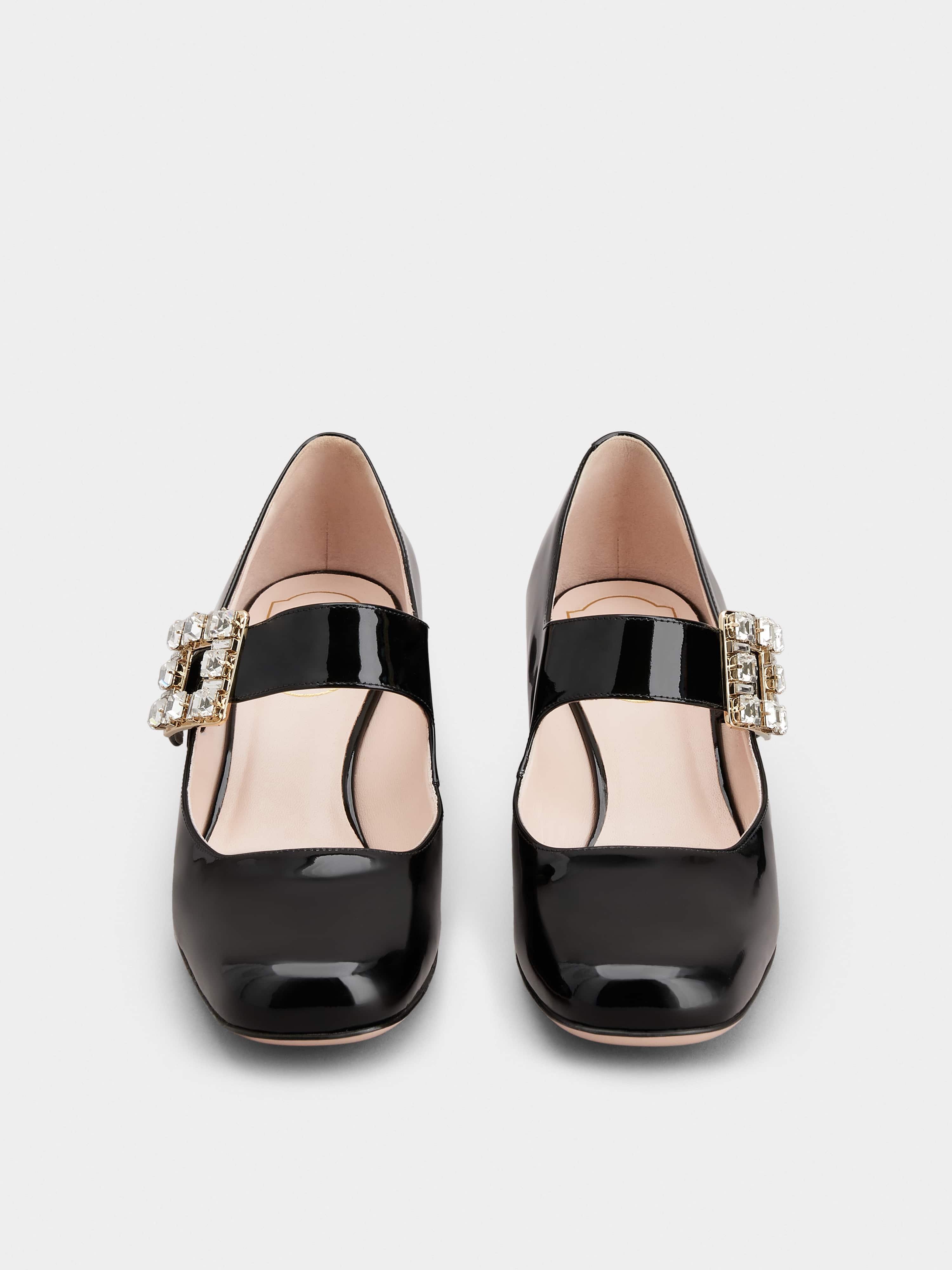 Très Vivier Rhinestone Buckle Babies Pumps - 7