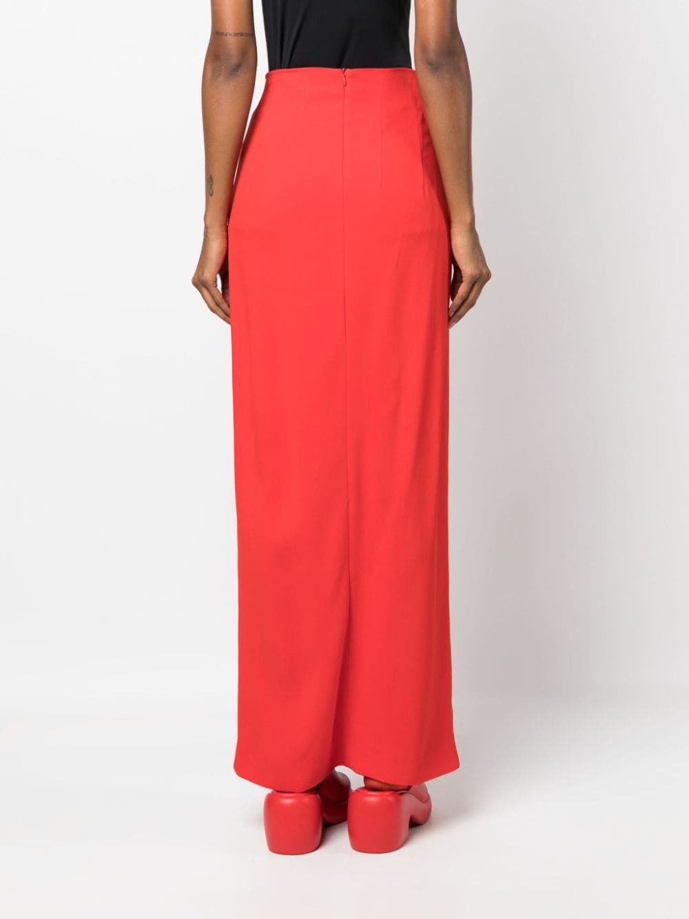 crepe high-waisted maxi skirt - 4