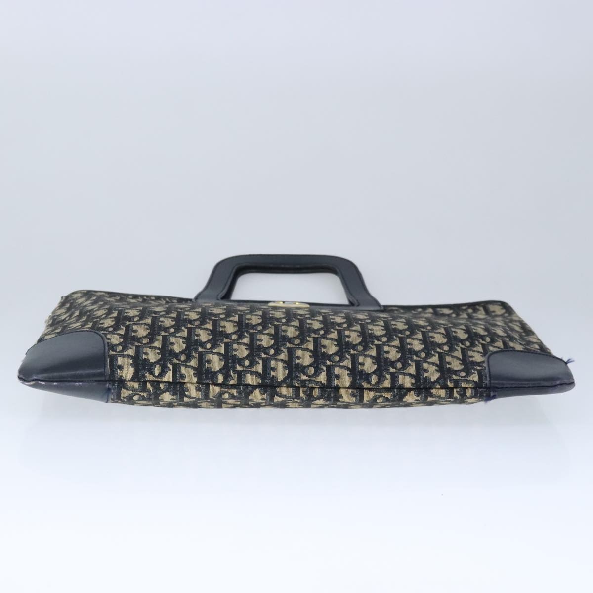 DIOR Trotter Canvas Hand Bag Canvas Navy - 5