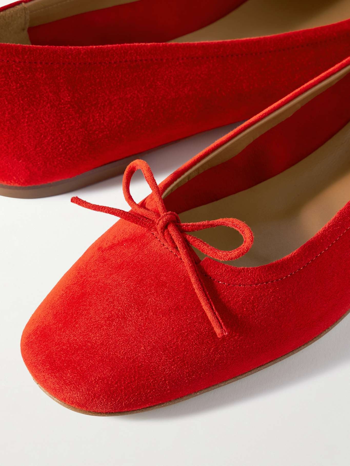 Delfina suede ballet flats Red - 4