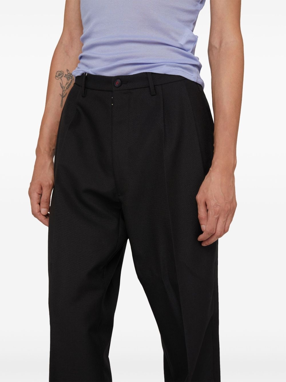 high-waisted straight-leg cut trousers - 4