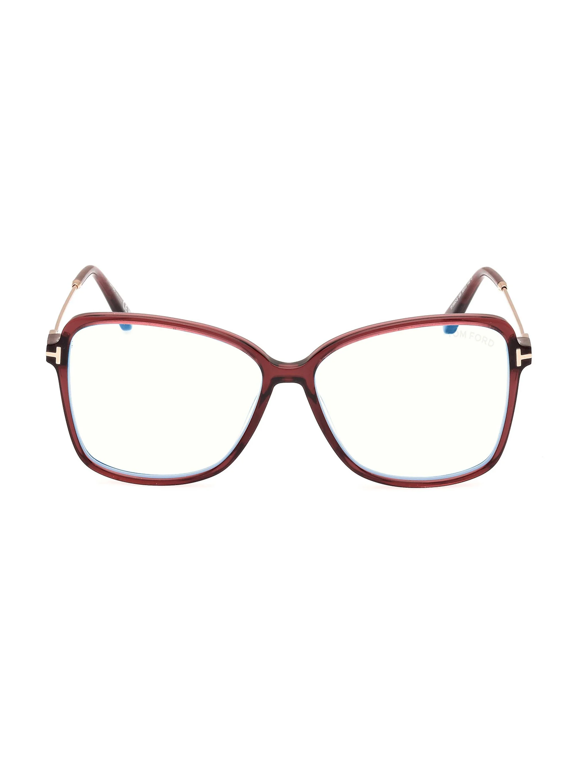 Women's 55MM Blue Block Butterfly Eyeglasses - Transparent Wine Rose Gold - 1