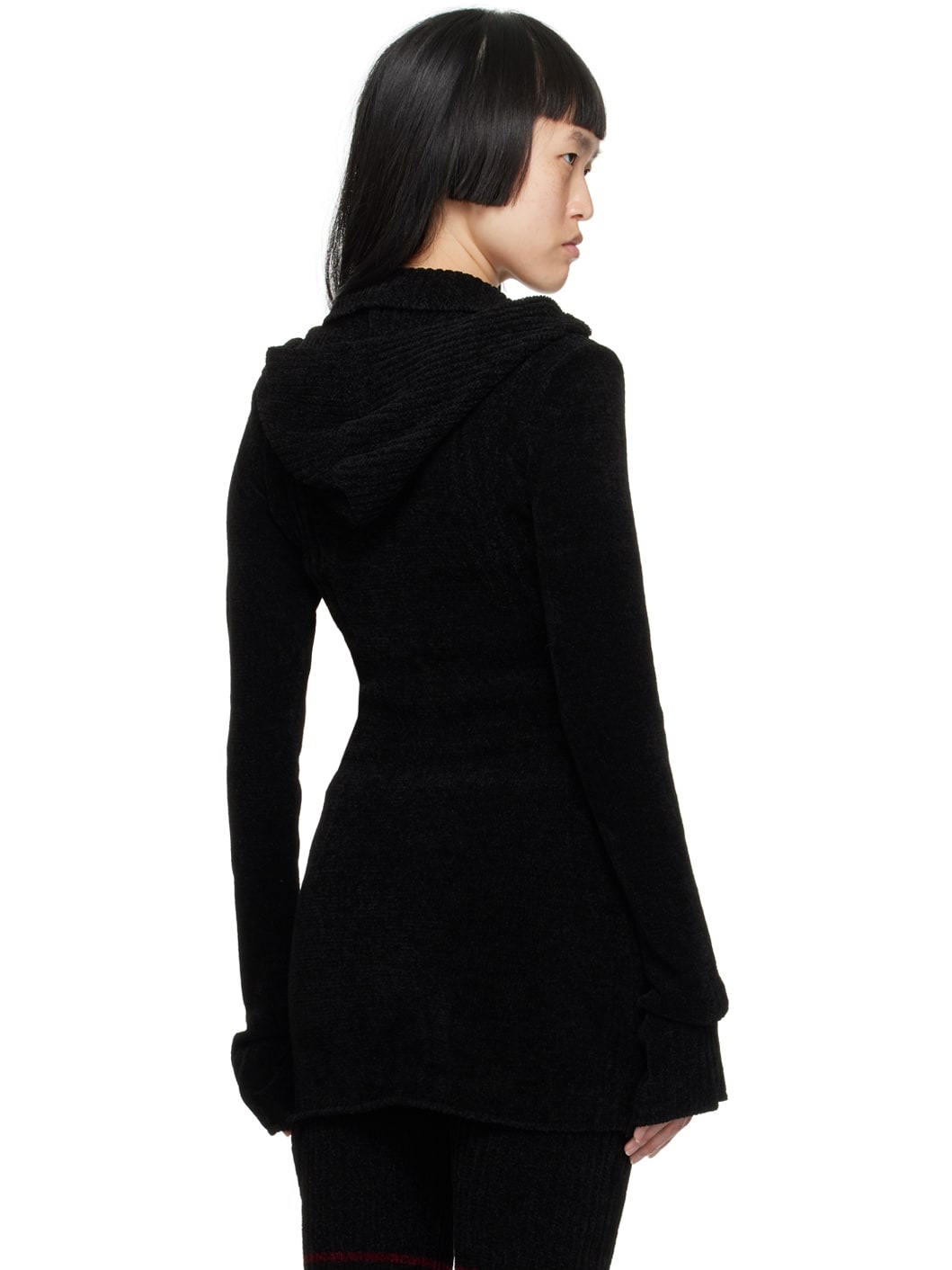 Black Extended Cardigan - 3
