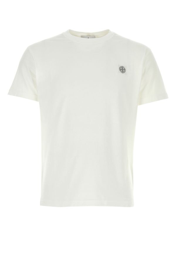 Stone Island Man White Cotton T-Shirt - 1