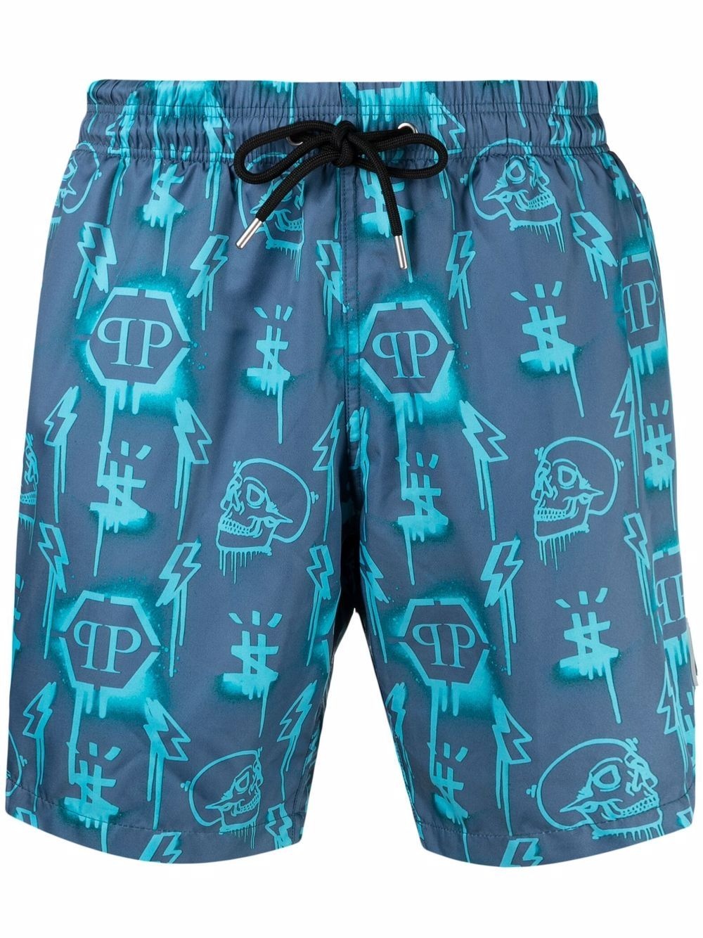 monogram-print swimming trunks - 1