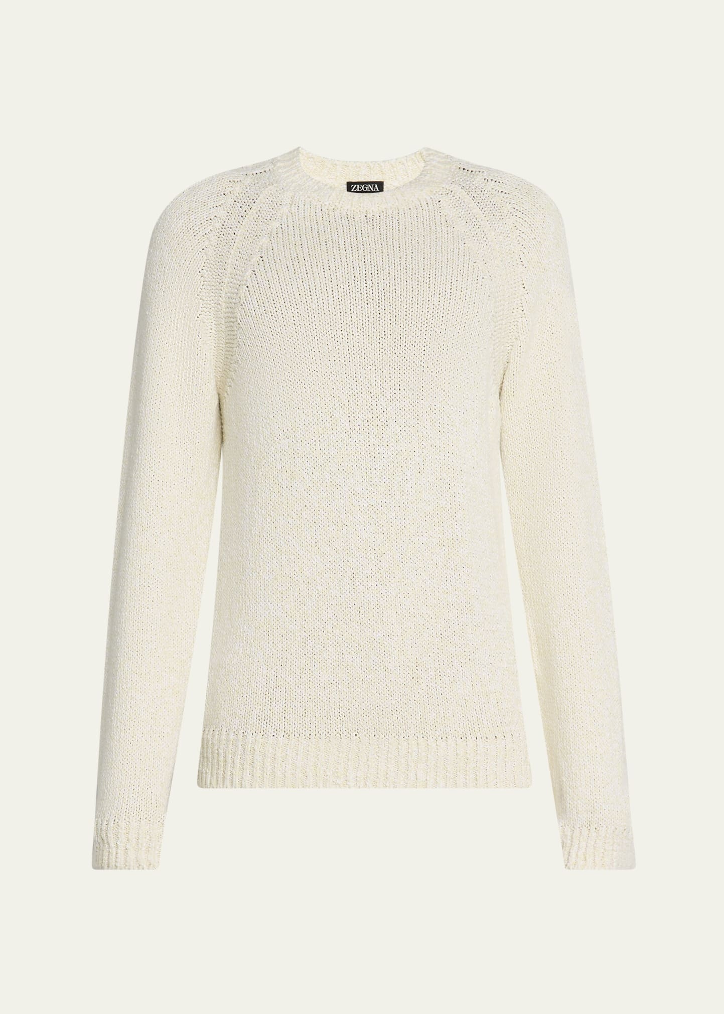 Men's Mouline Cotton Knit Crewneck Sweater - 1
