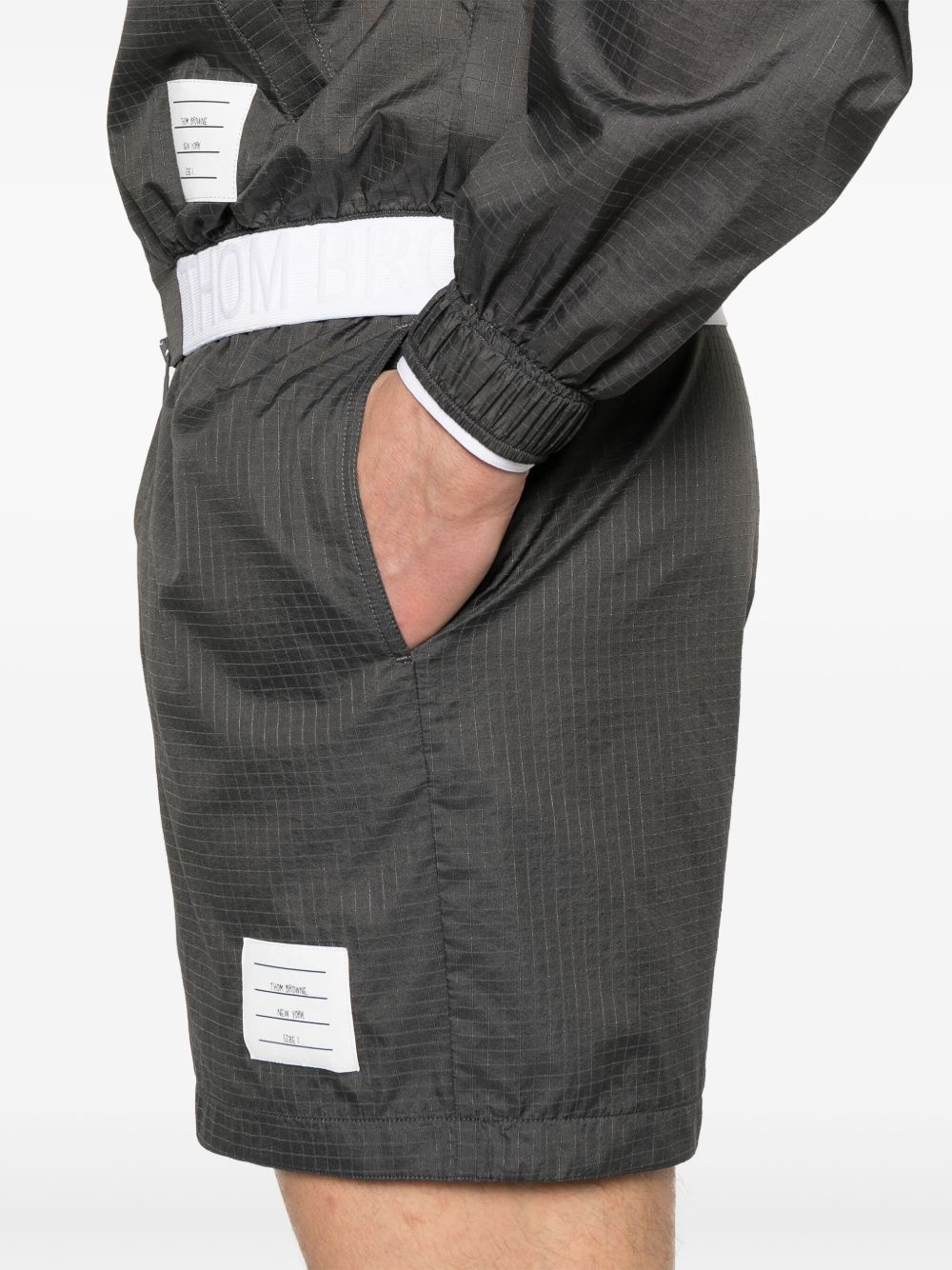 logo-waistband ripstop shorts - 5