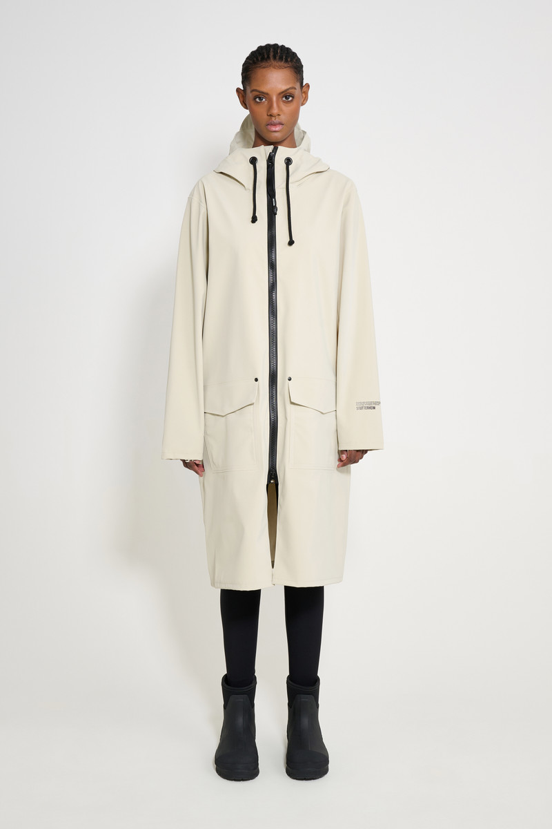 Stockholm Long Patch Raincoat Pelican 4