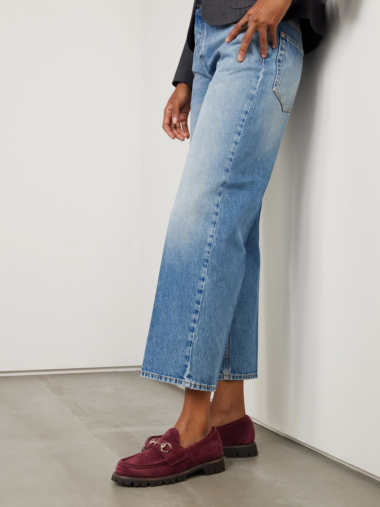 Sylke horsebit-detailed suede loafers Burgundy - 2