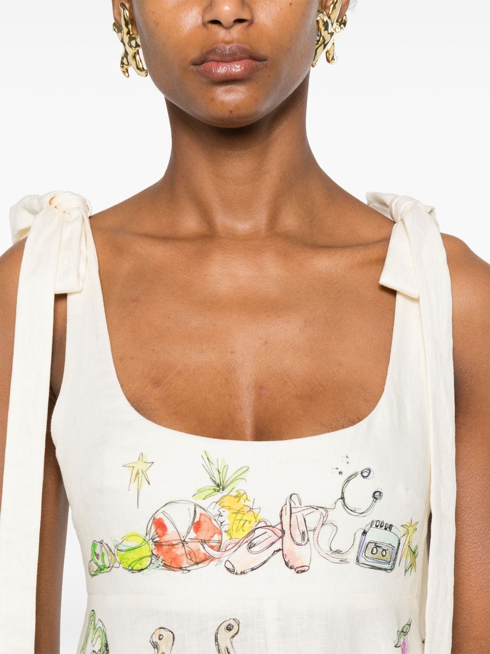 graphic-print midi dress - 5