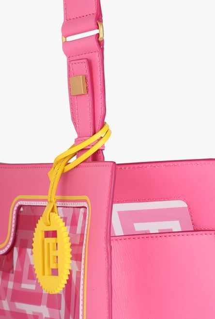 Balmain x Barbie - Pink calfskin 1945 tote bag - 7