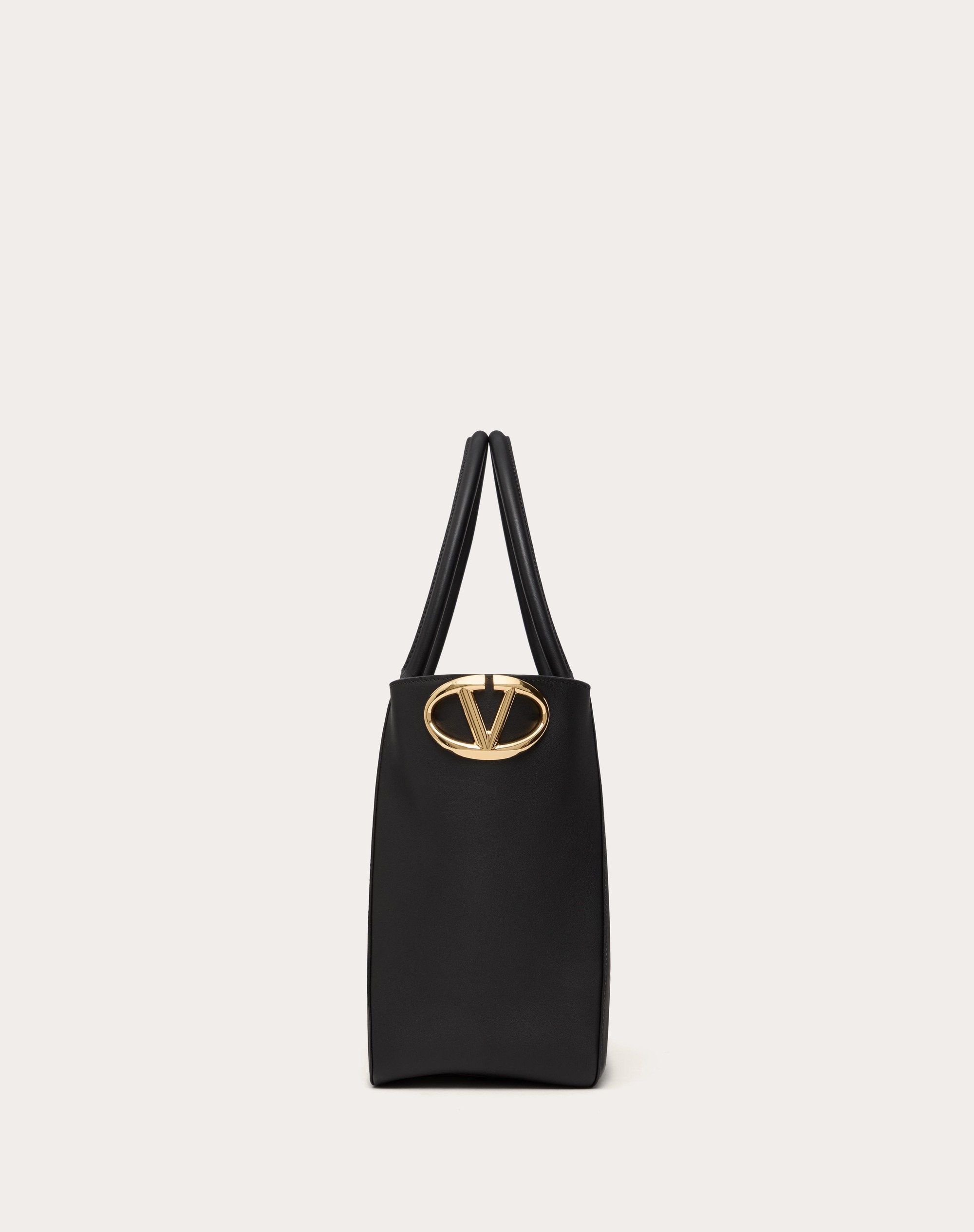 VLOGO SIDE SHOPPING BAG IN NAPPA CALFSKIN - 5