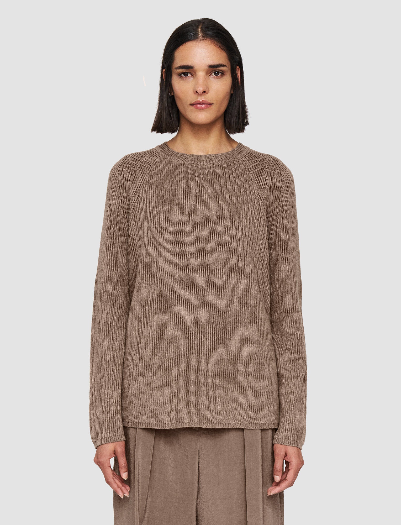 Linen Cotton Knitted Round Neck Jumper - 3