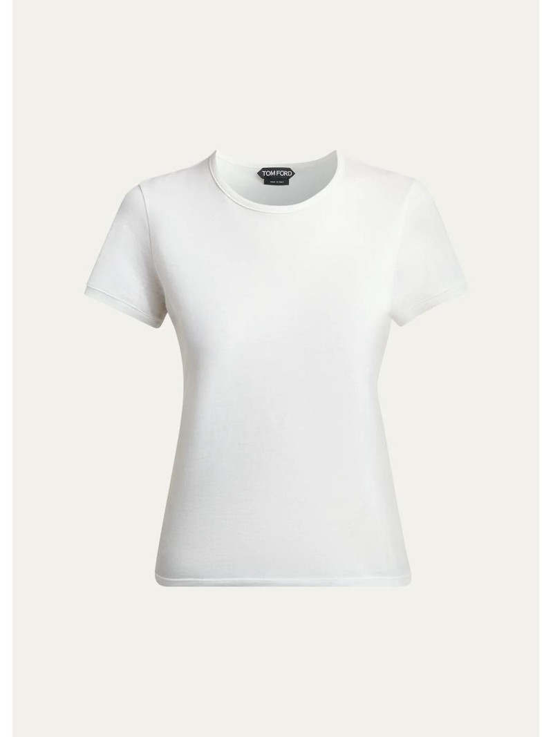 Cotton Jersey Fitted Short-Sleeve T-Shirt 1