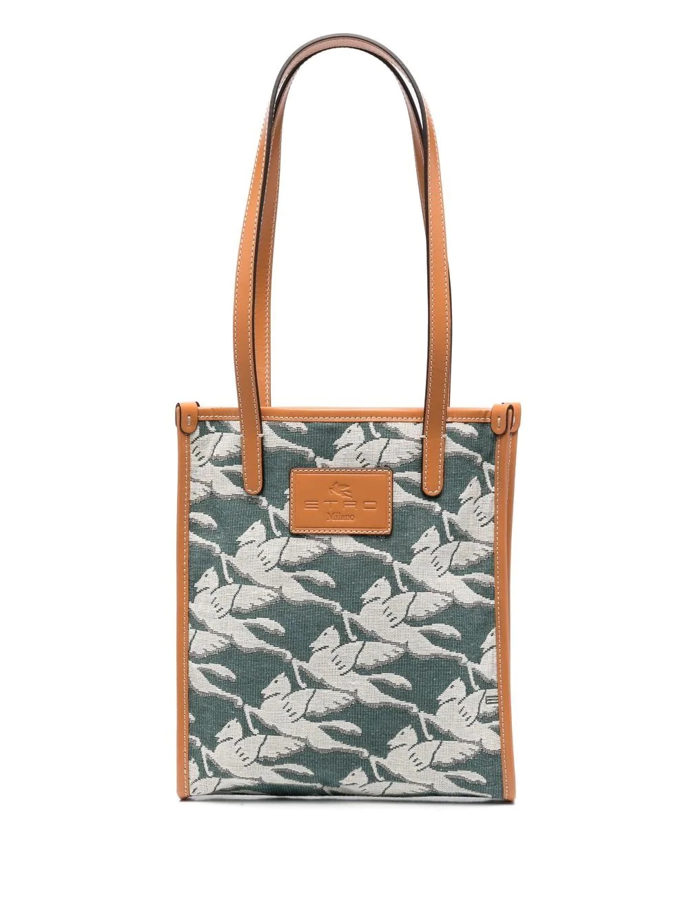 mini jacquard tote bag - 1