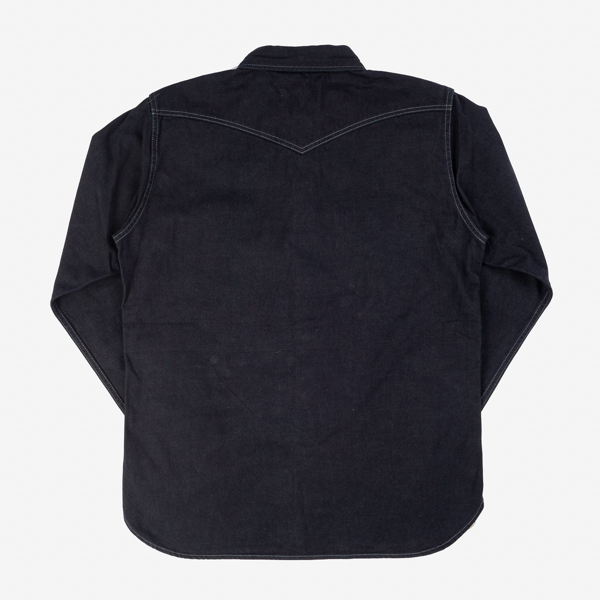 IHSH-321-OD 10oz Selvedge Denim Western Shirt - Indigo Overdyed Black - 4