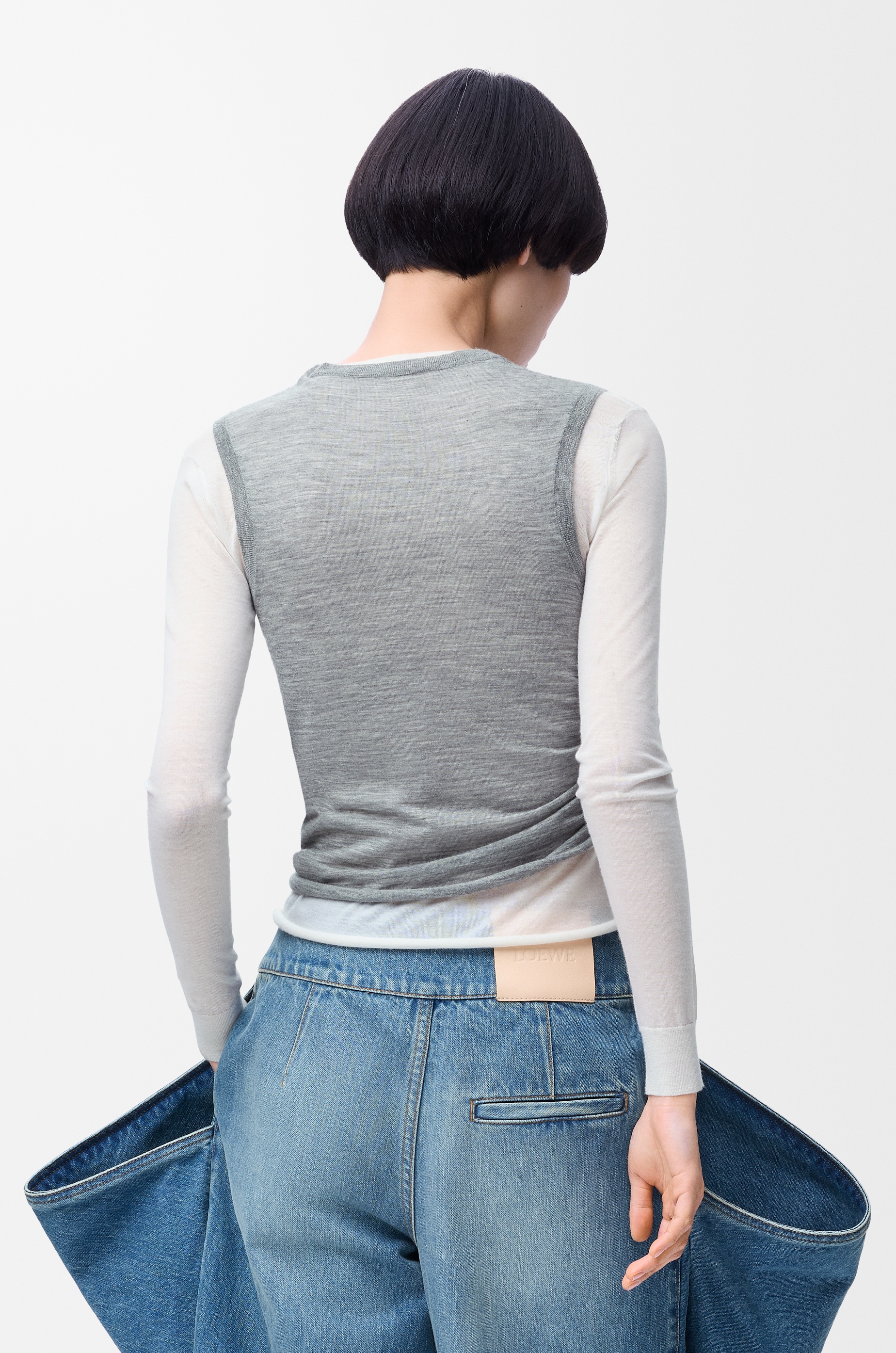 Draped sweater in cashmere - 4