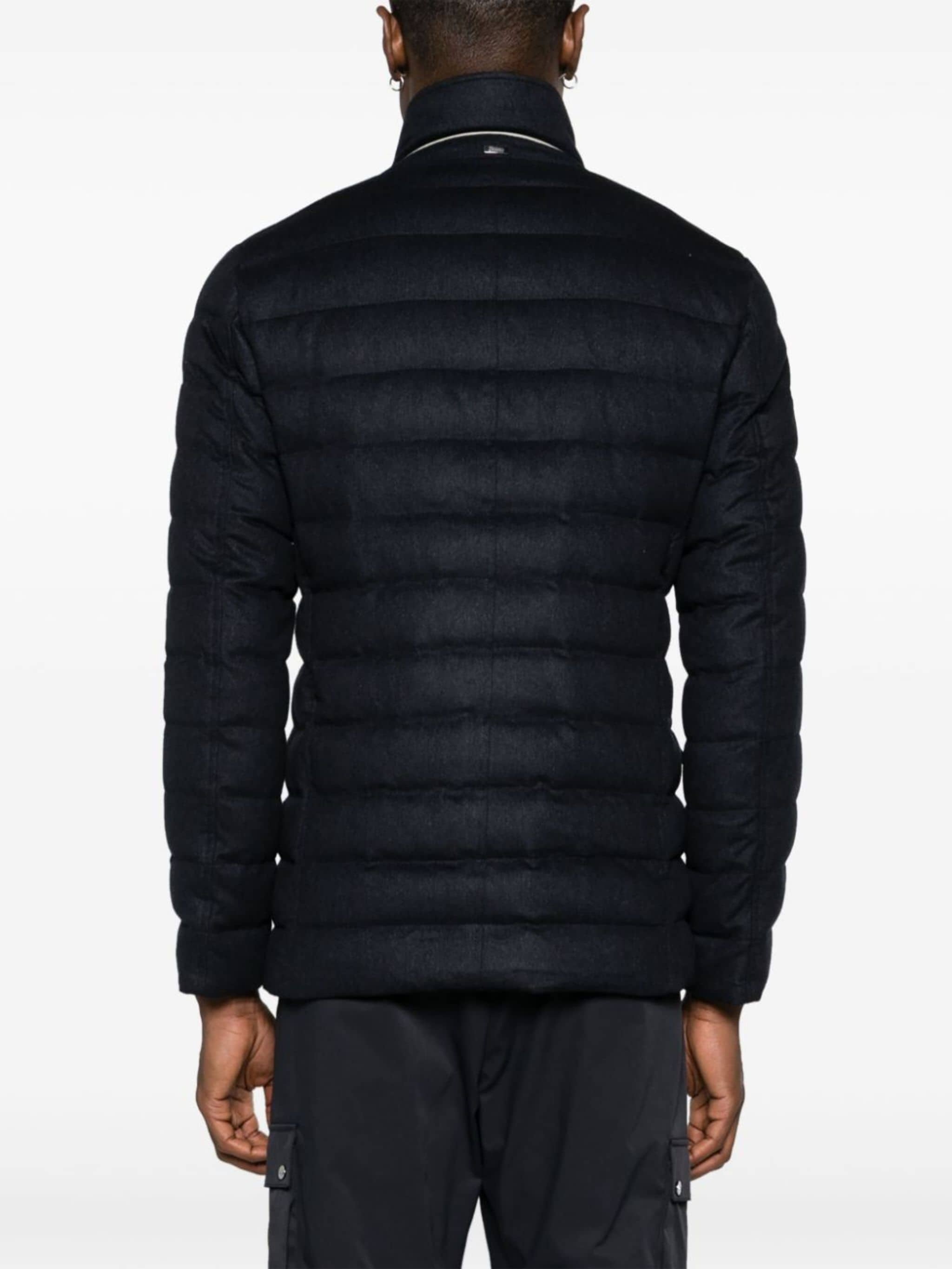 high-neck quilted down jacket - 4