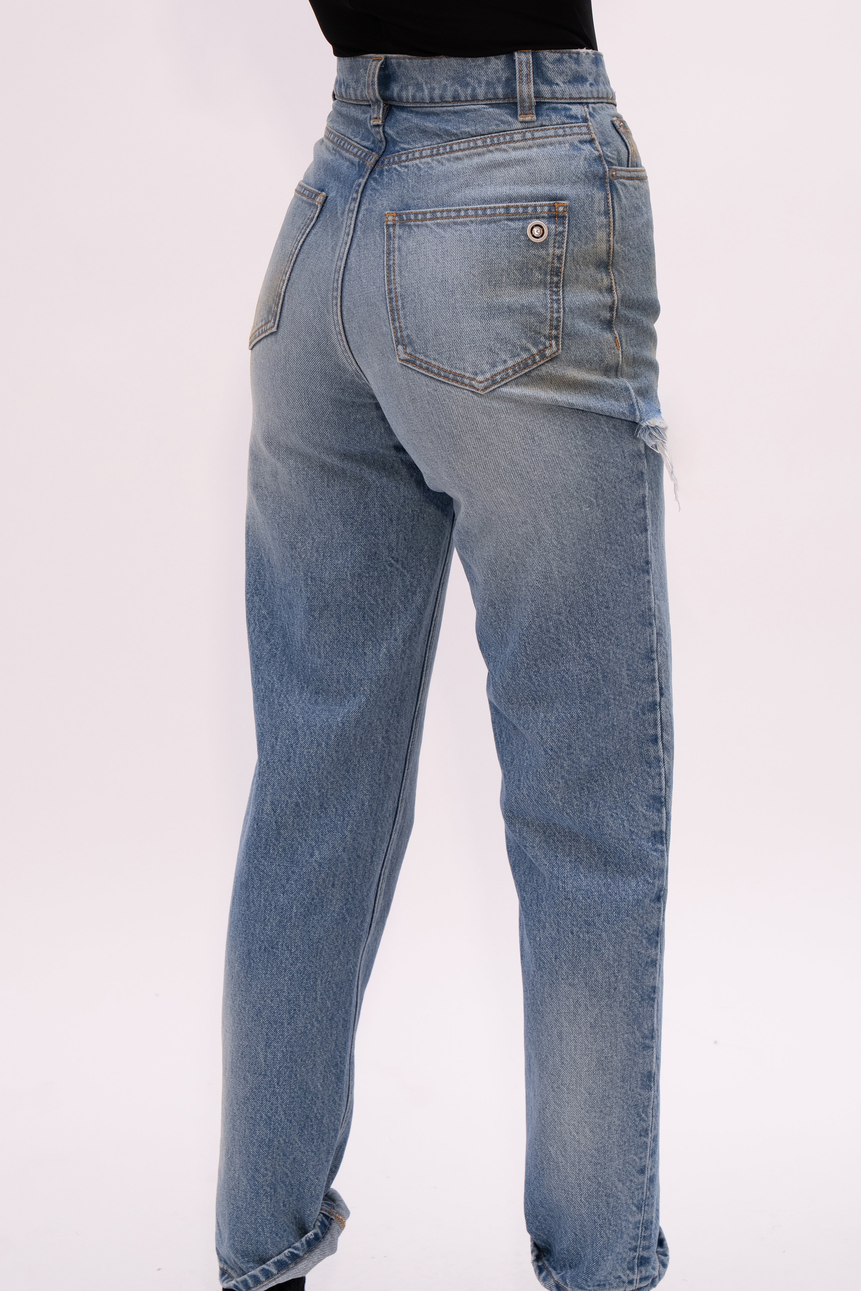 CRYSTAL FRAY SLIT JEAN - 3